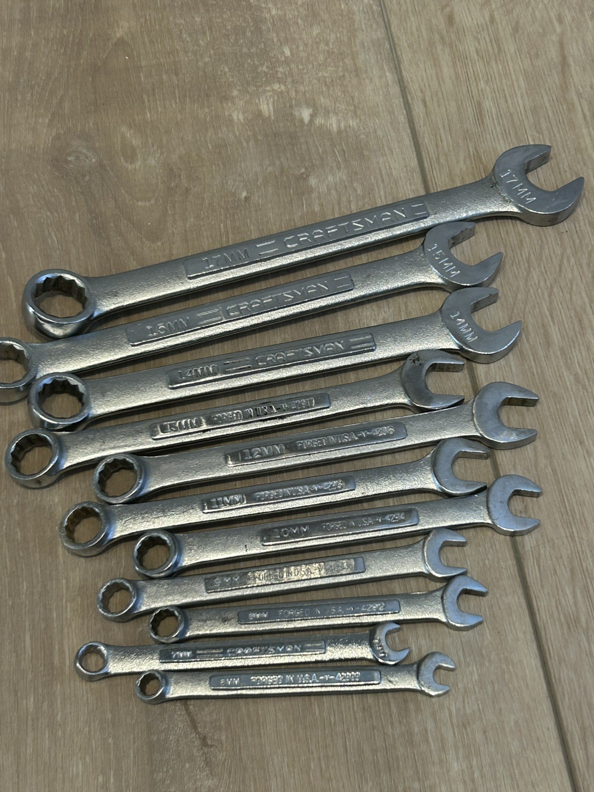 Craftsman Metric 11 pc Combination Wrench Set 6mm–17mm Missing 16 Forged USA