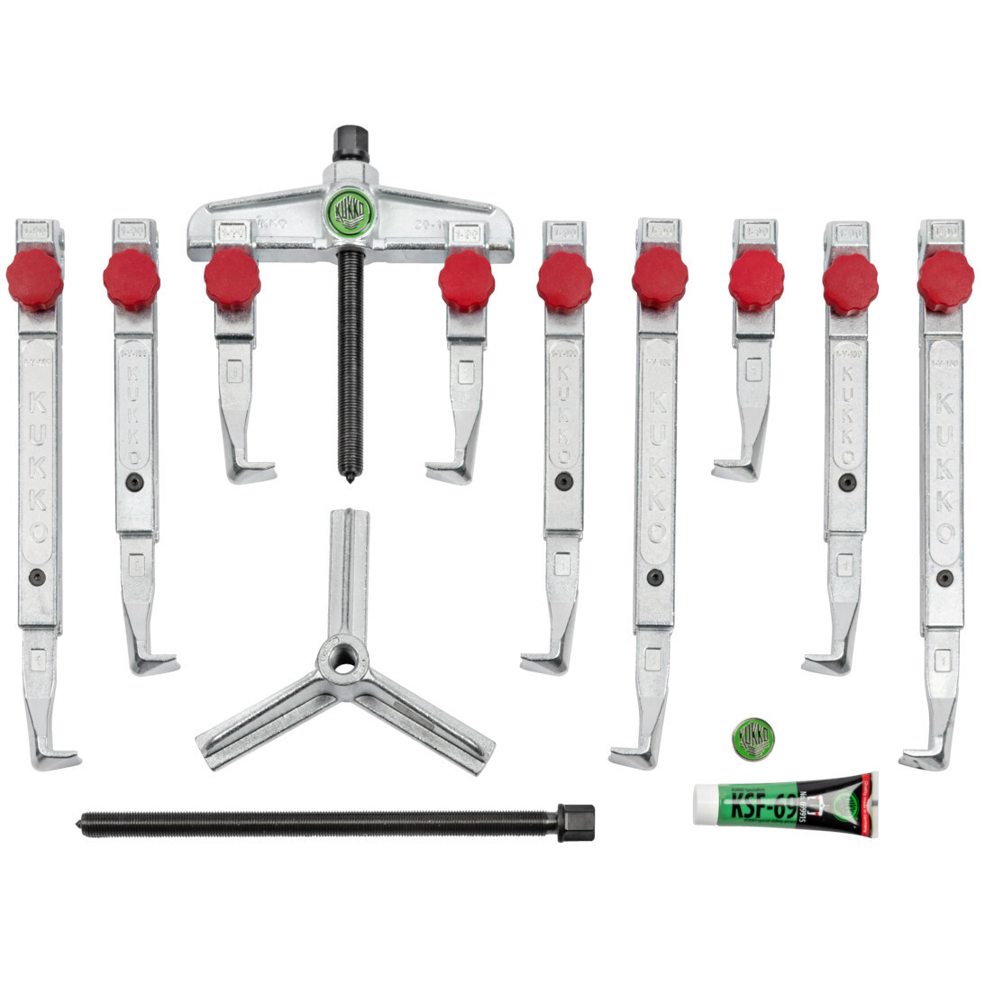 Kukko 25mm – 130mm 2 & 3 Arm Bearing Puller Set (Quick Adjust)