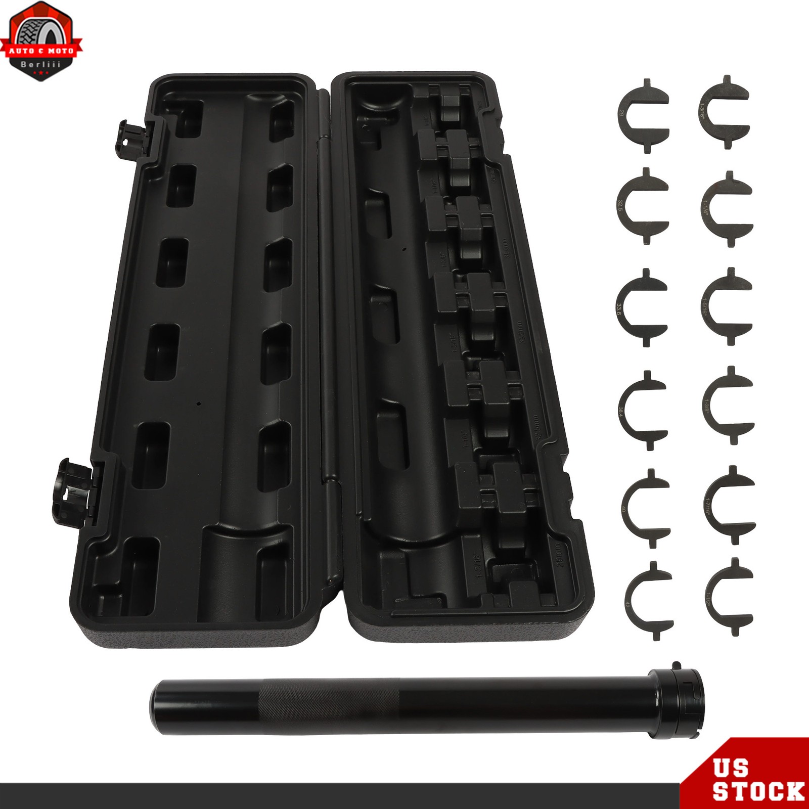 13pcs Inner Tie Rod Removal Installation Tool Set with 12 SAE & Metric Adaptors