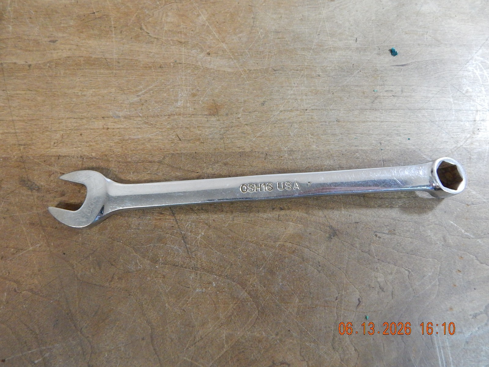 SNAP ON OSH16 1/2″ 6 POINT STANDAR SAE OPEN BOX END WRENCH UNDERLINE LOGO OSH 16