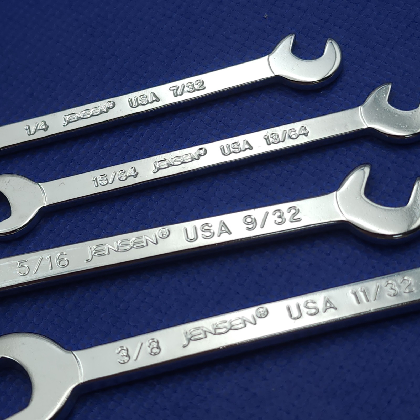 Jensen Wrenches USA Made Magnetic 5/16 9/32 1/4 7/32 3/8 11/32 15/64 13/64, 4pcs