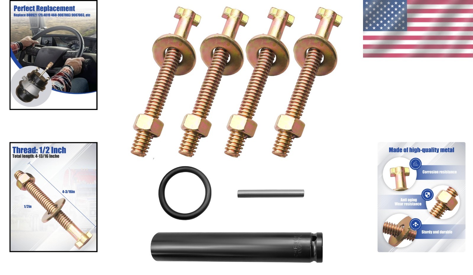 Brake Chamber Socket Tool & 4 Pcs TR800921 Bolt Set