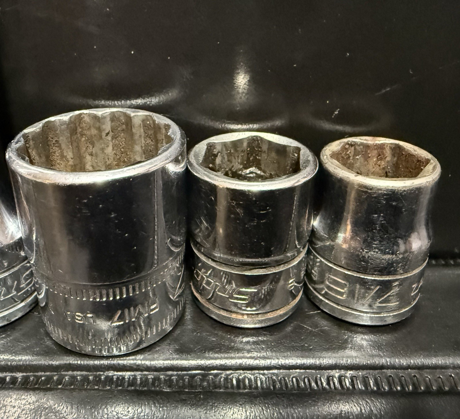 Lot of 6 Snap-On 3/8 Drive Socket Set – Metric & Standard Sizes