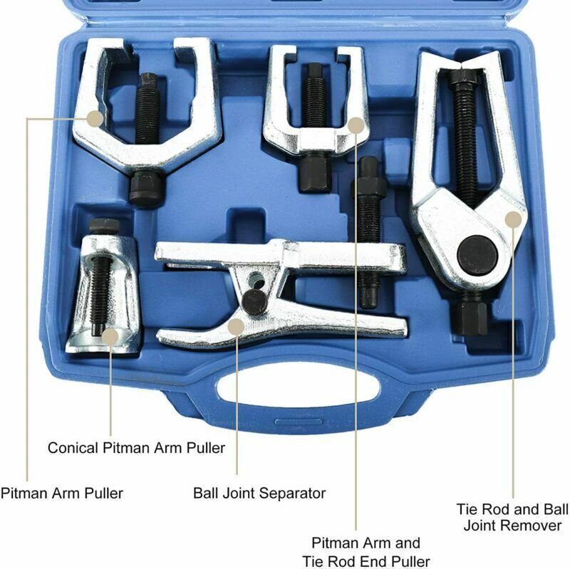 5 Pack Front End Service Tie Rod Tool Set Pitman Arm Puller Ball Joint Separator