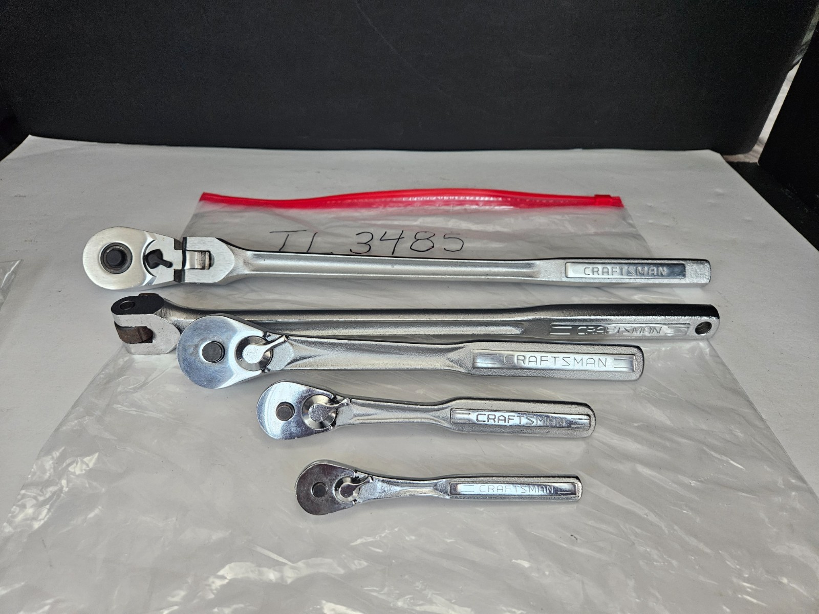 CRAFTSMAN 1/2″ DR FLEX-HEAD + 1/2″, 3/8″, 1/4″ DR RATCHETS 1/2″ DR BREAKER BAR