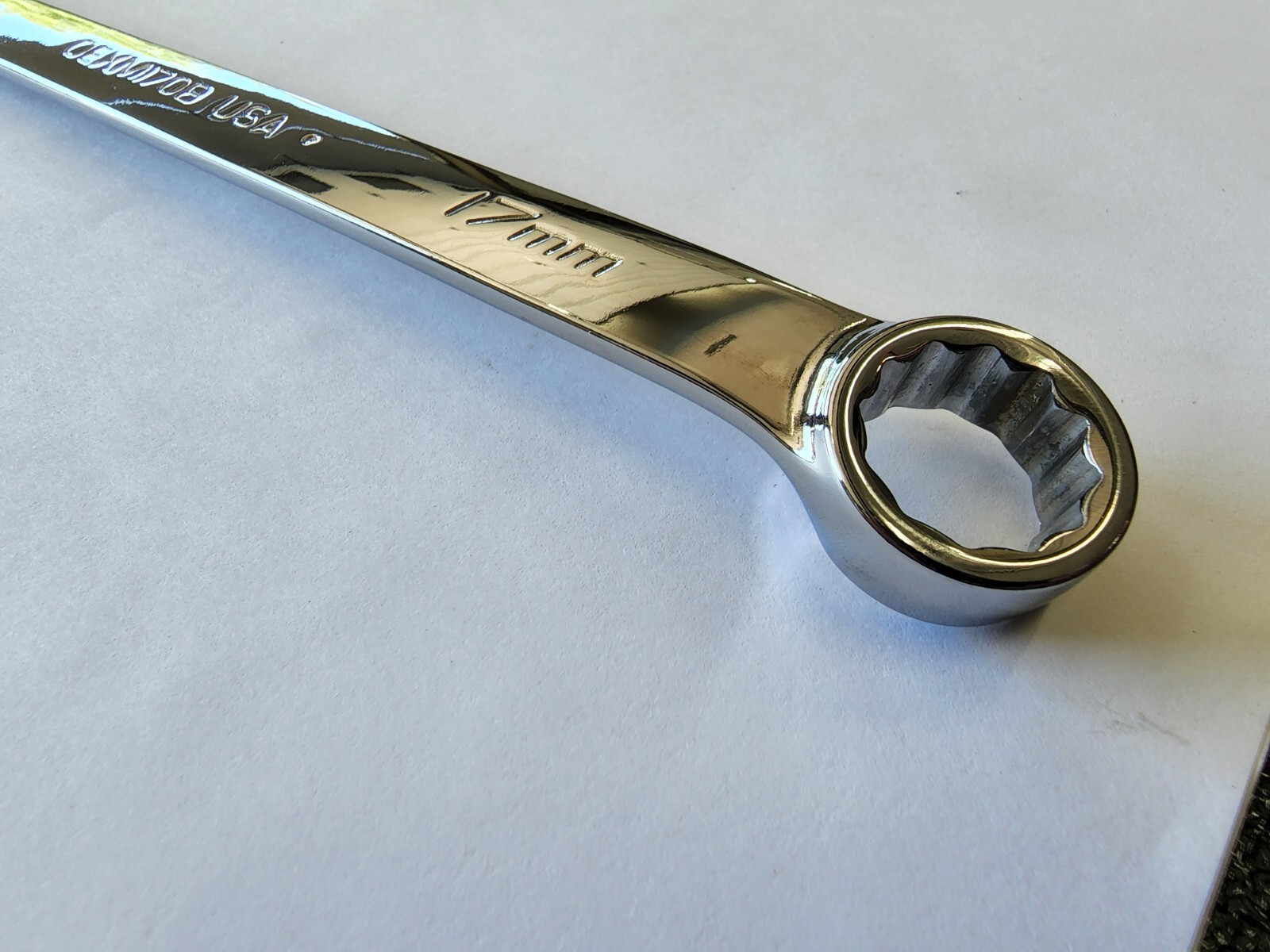 Snap-on Tools USA NEW 17mm Metric Flank Drive Chrome Combination Wrench OEXM170B