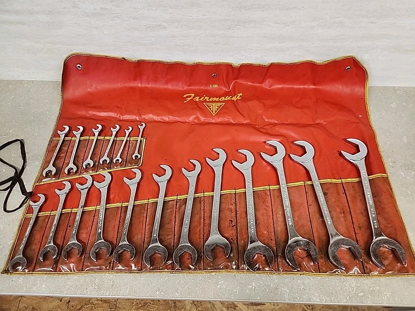 Fairmount 18 PC Angled Wrench Set SAE W/Pouch C-180 Made In USA Vintage HTF
