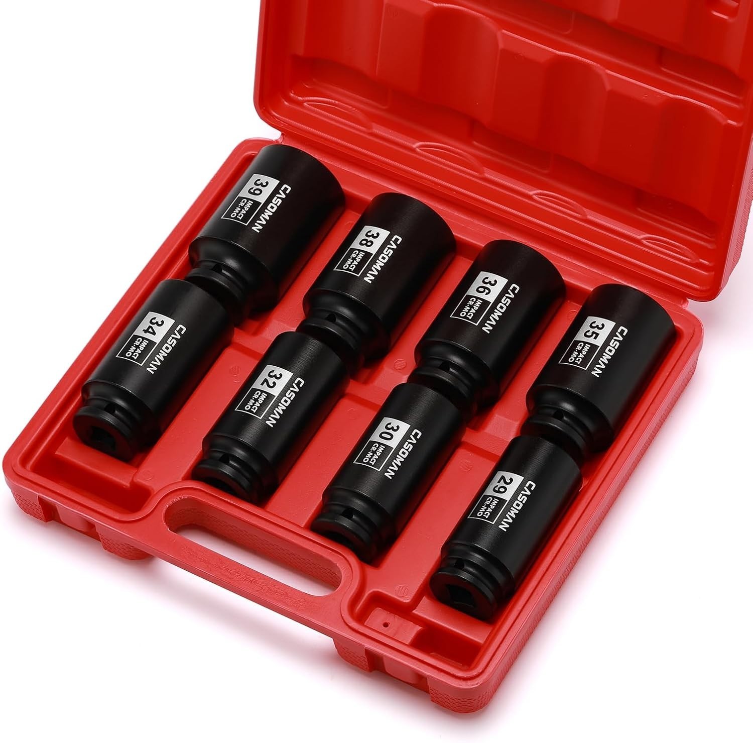 Impact Socket Set 1/2-Inch Drive Deep 8-Piece Metric Chrome Molybdenum for Ve…