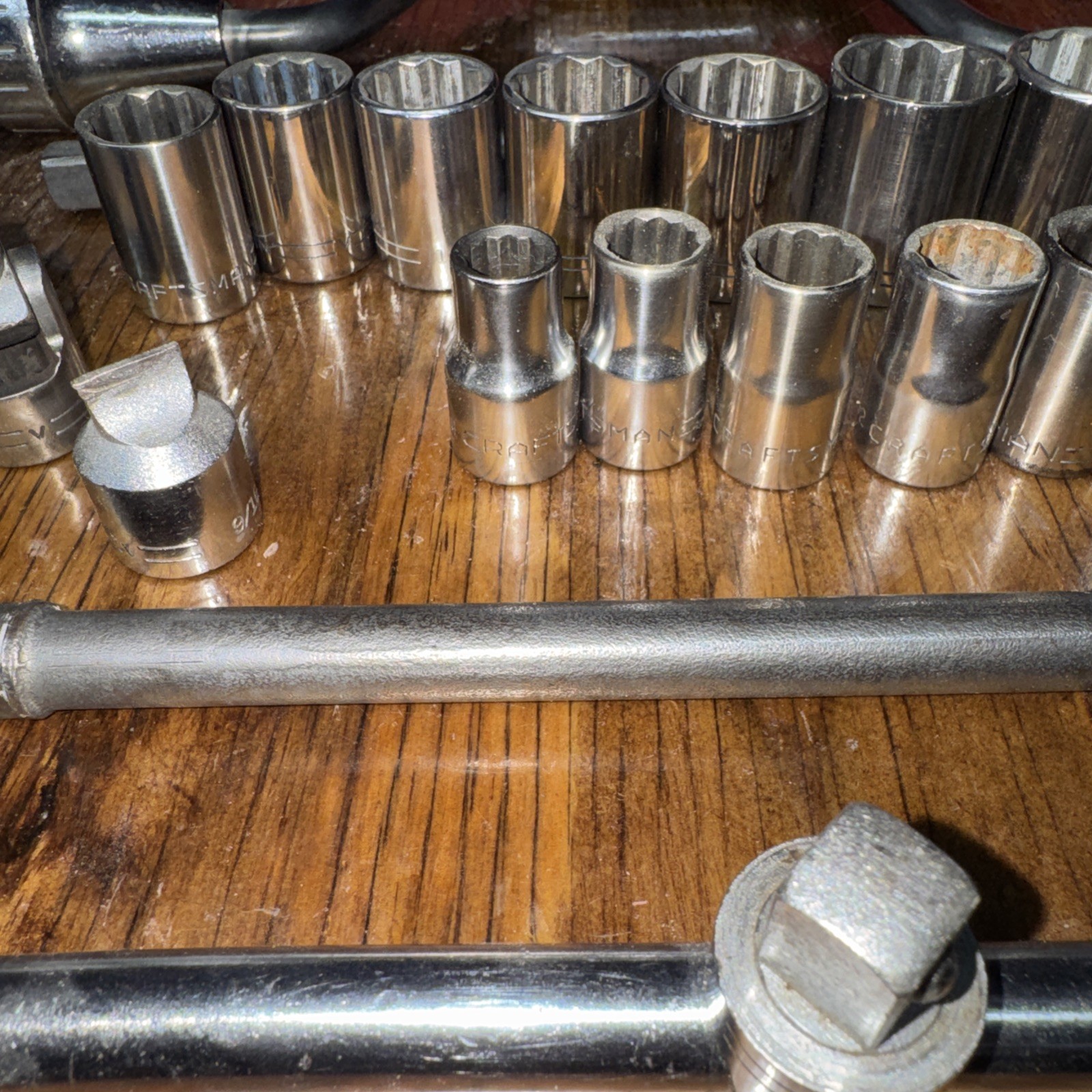 Vintage Craftsman 1/2″ Drive SAE 12 Point Socket Set 24pc =V= Series 7/16″-1-1/8