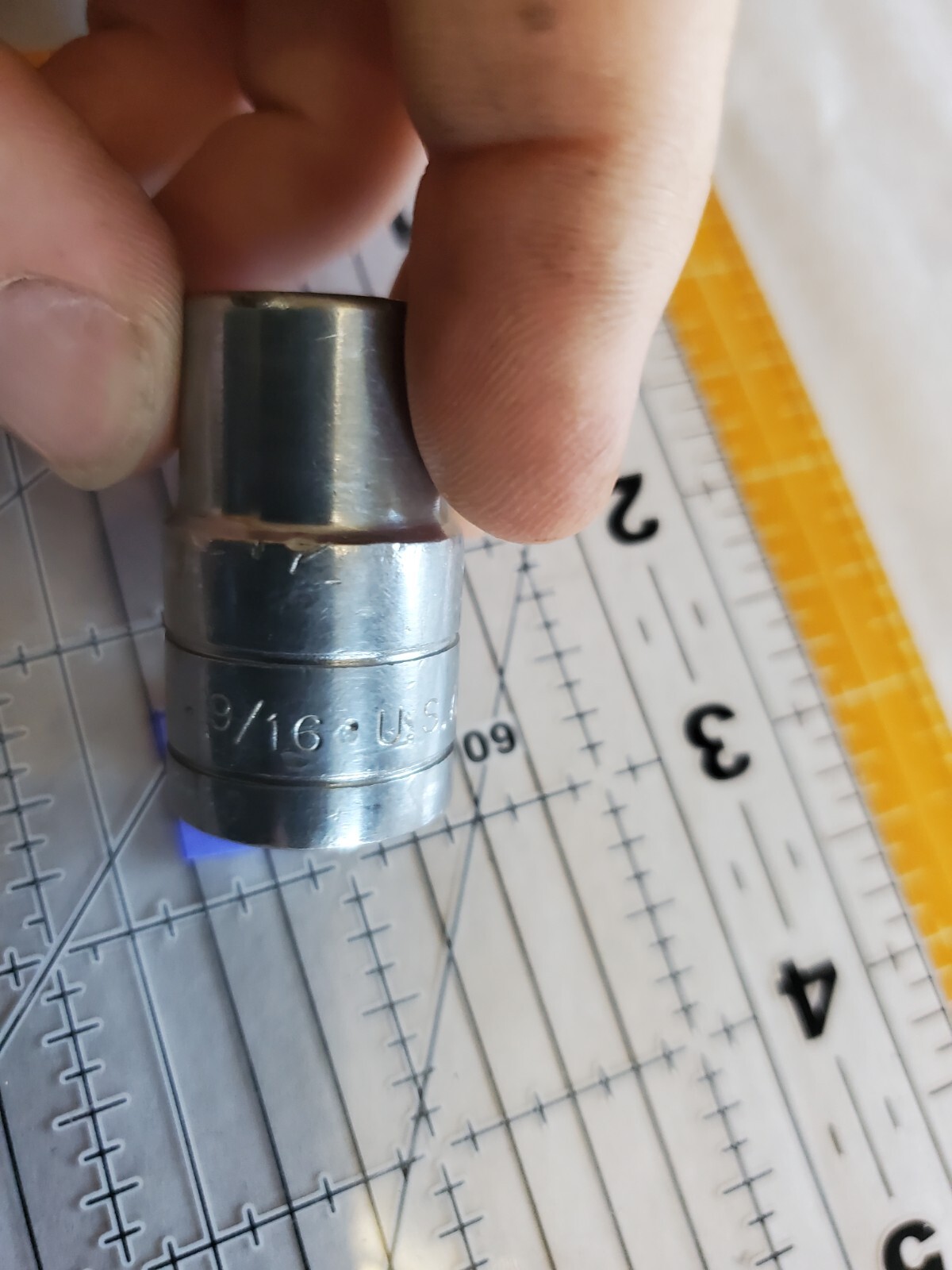 S-K 9/16″ X 1/2″ Shallow Socket 6 Point Ratchet Tool 40118 USA
