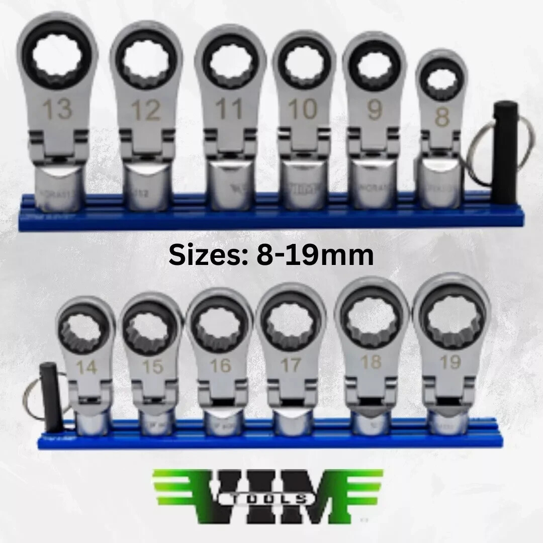 VIM Tools 6 Piece 12 Point Offset, Flex Head – 8mm-19mm (Nora150 + Nora150XL)