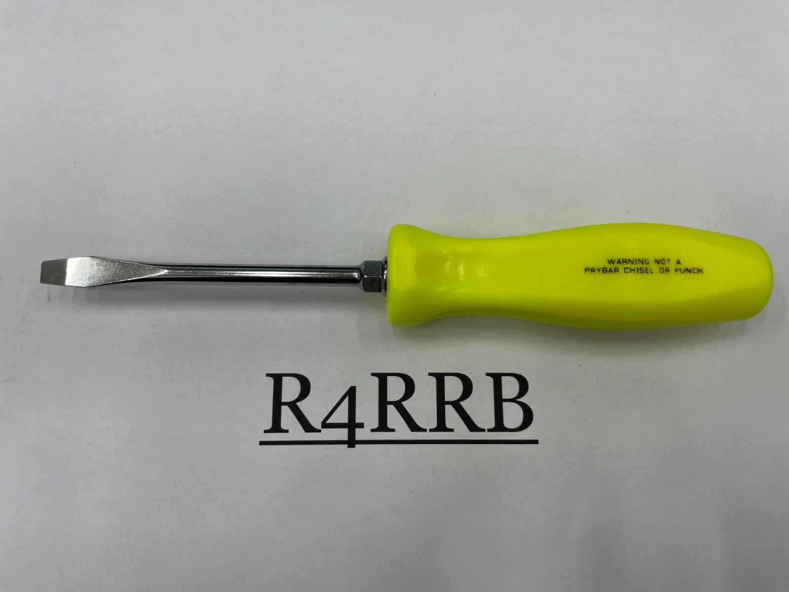 Snap-on Tools USA NEW HIVIZ CLASSIC Hard Handle Flat Head Screwdriver SDD4AHV