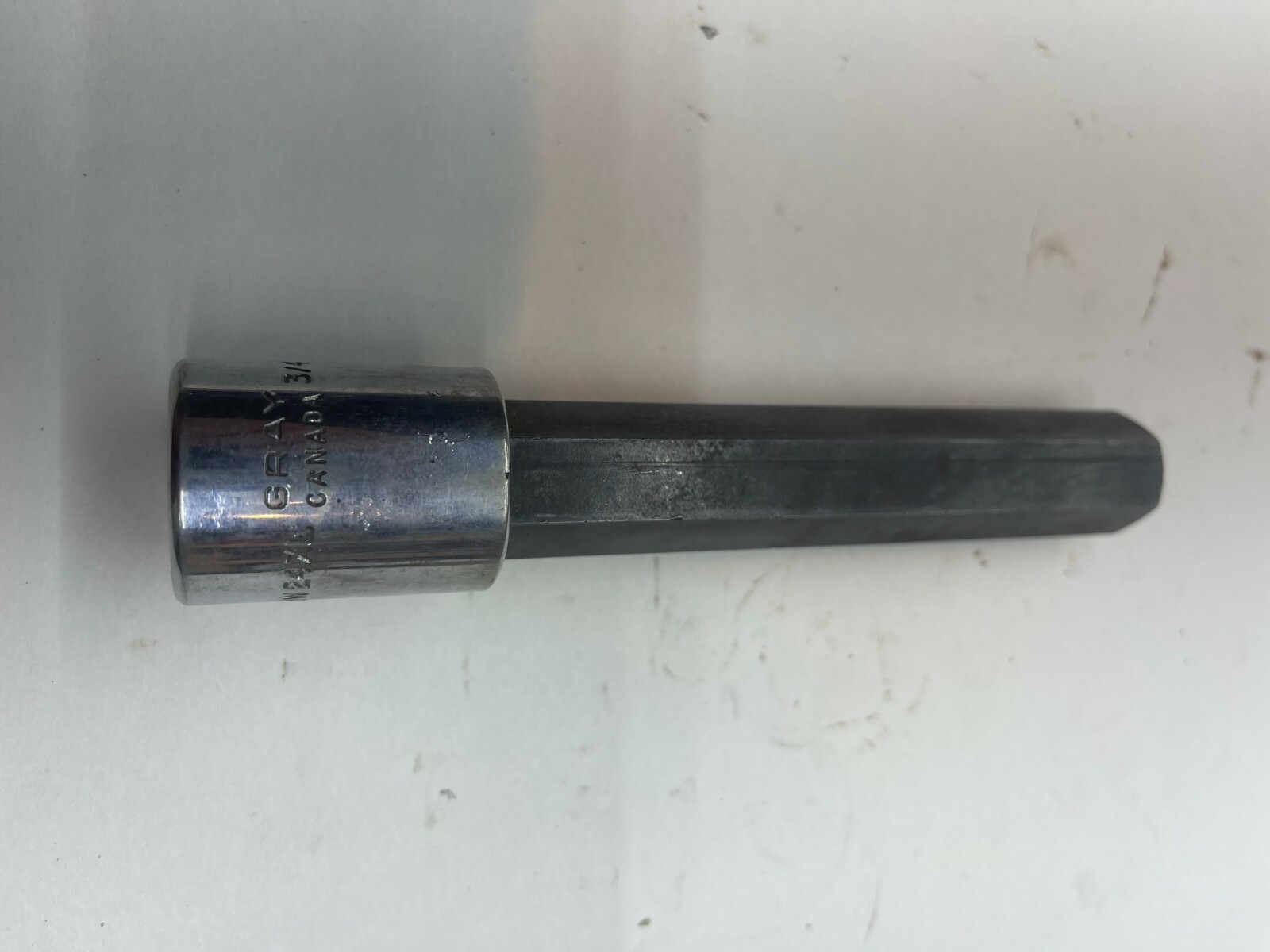Gray DW24XL – 3/4 Inch X 1/2 Inch Drive Extra Long Hex Head Chrome Finish Socket
