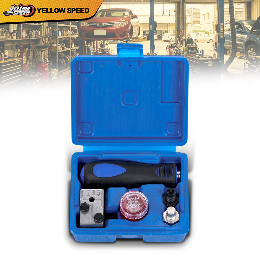 Universal Handheld Car Brake Line Flaring Tool Kit 3/16» Single Flare W/Storage