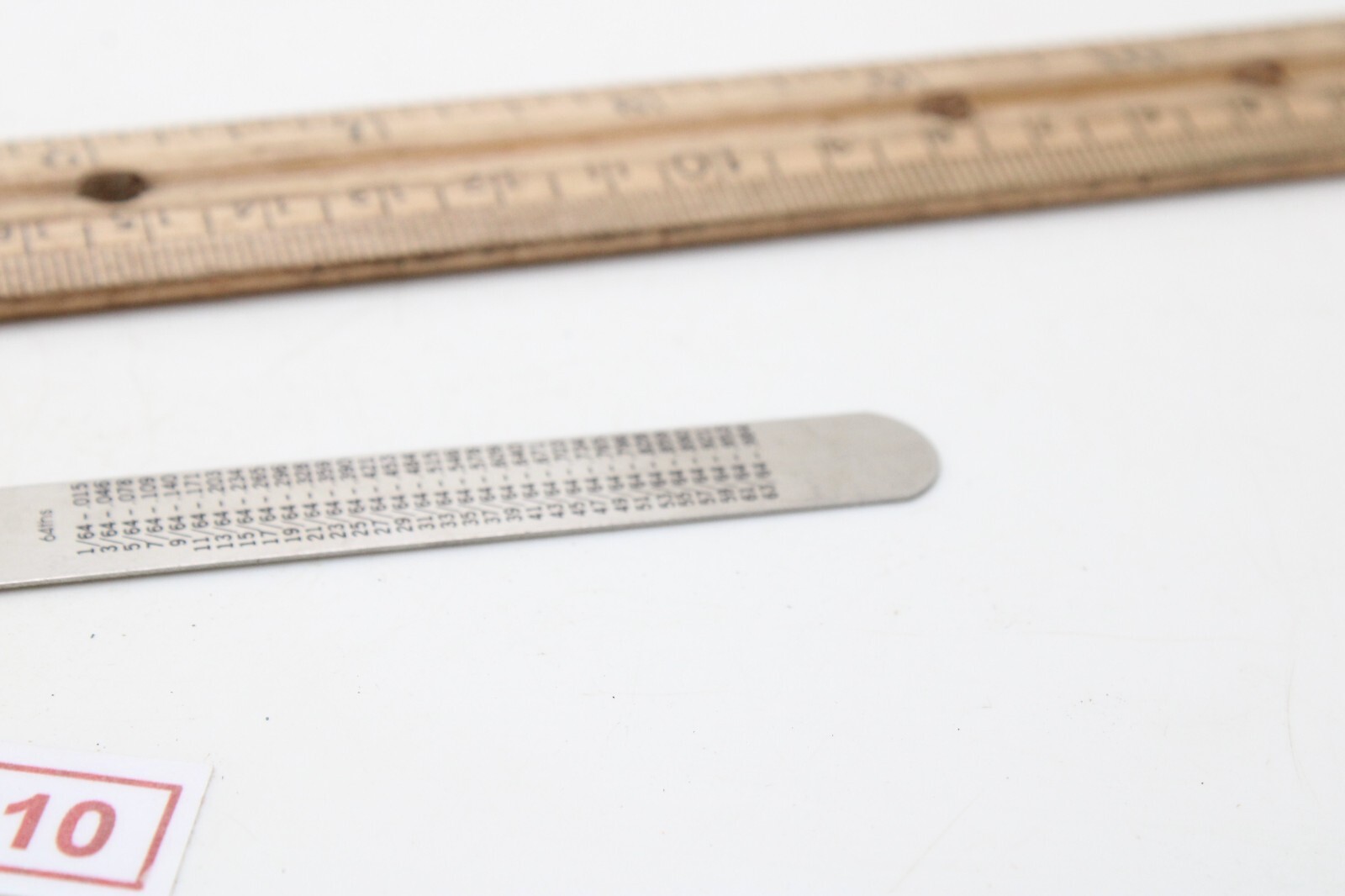 General No.300 6″ Steel Decimal Equivalents Scale Depth Gauge Pocket Size USA