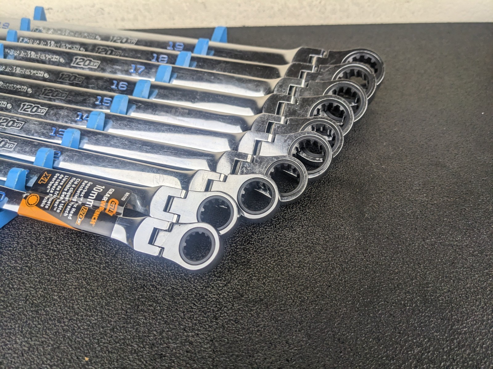 #bm678 Gearwrench 120XP 10-piece 10 to 19 mm Ratcheting Flex Head Wrench Set