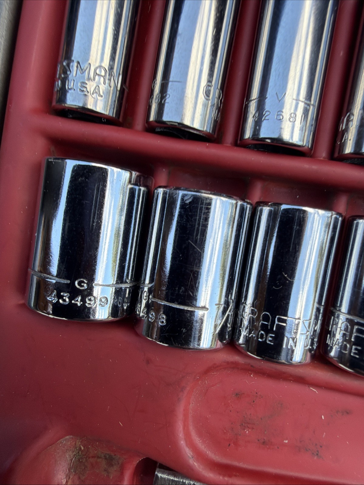 Sears Craftsman 1/4″ Drive 48pc SAE RHFT Socket Set Metal Case USA RARE 44302