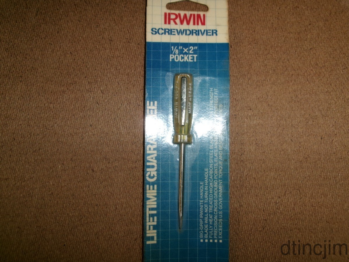 Irwin C400 P2 1/8in. x 2in. Pocket Clip Flat Blade Screwdriver