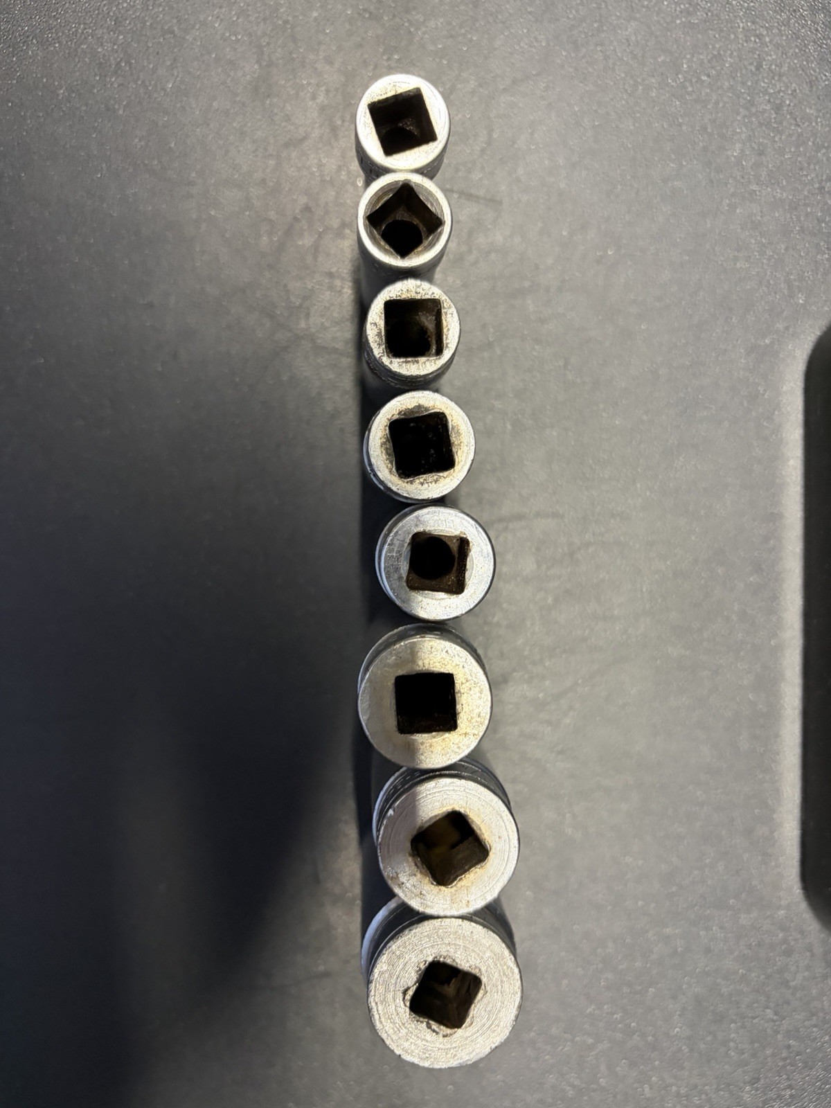 Snap-on 3/8” Deep Socket Set Sae 12 Point 3/8”—3/4”, 7/8 Rough Condition
