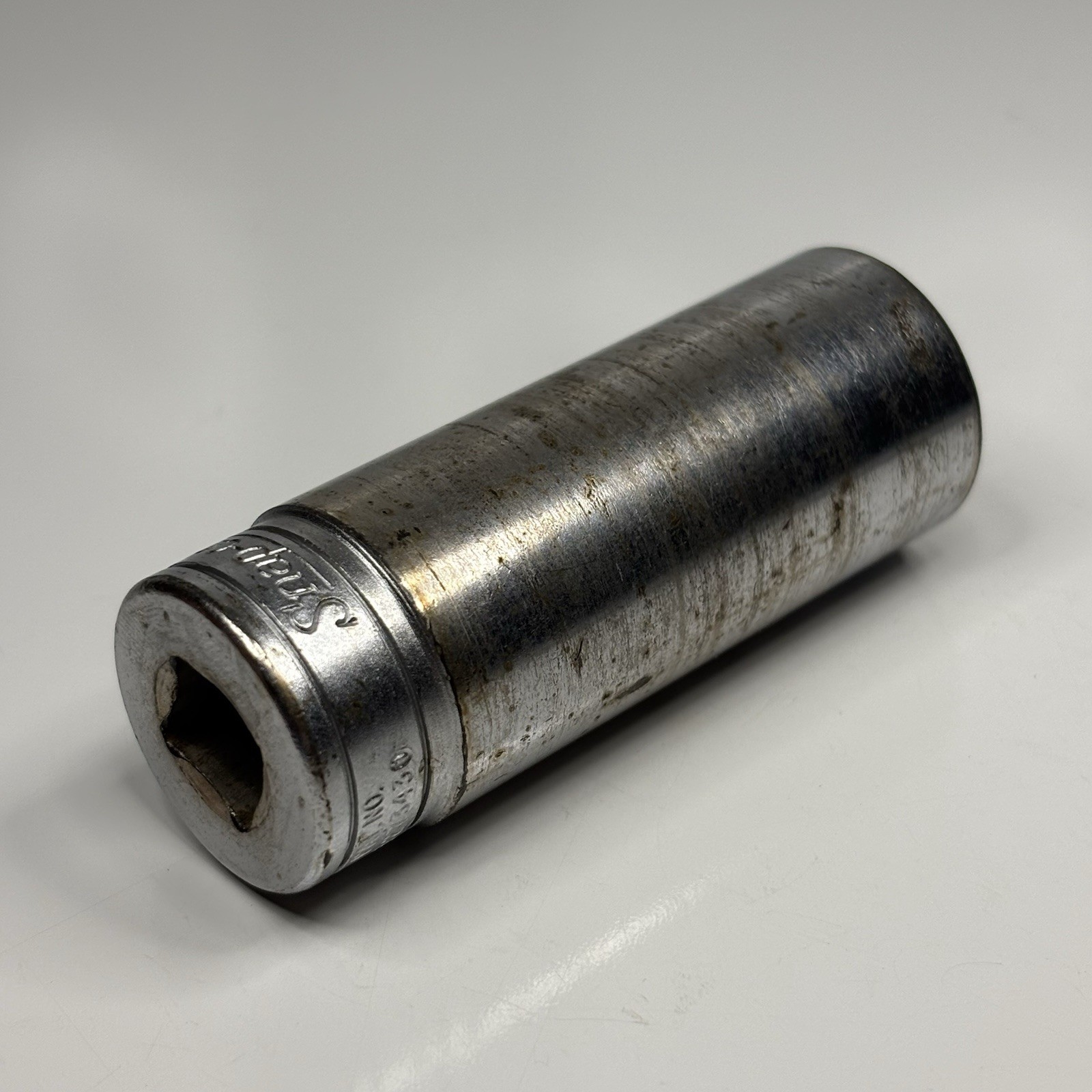 Snap On Tools SFS241 3/8 Dr 6Pt SAE 3/4 Flank Dr Deep Chrome Socket USA VTG