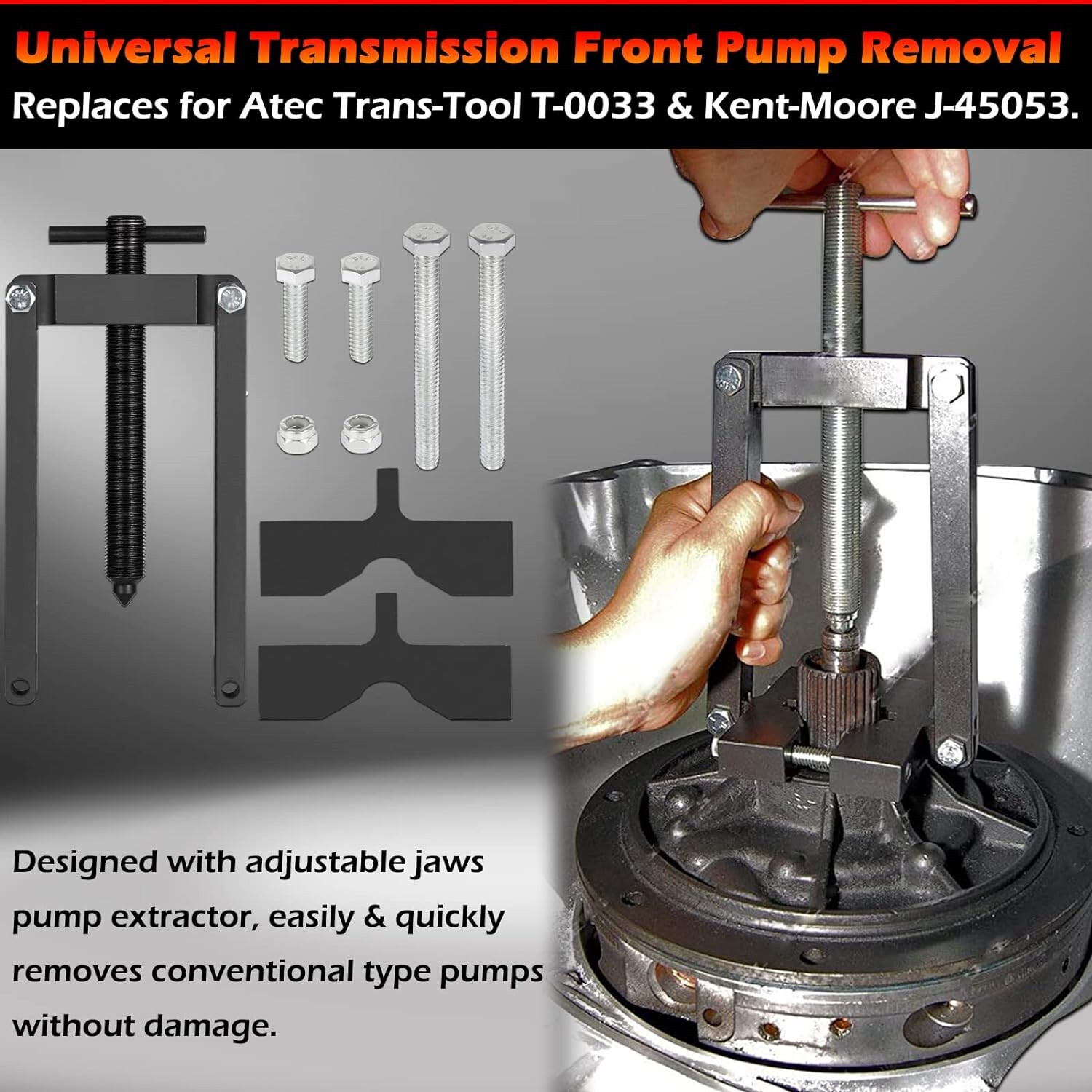 Universal Transmission Front Pump Remover T-0033 & J-45053 for Ford Chrysler GM