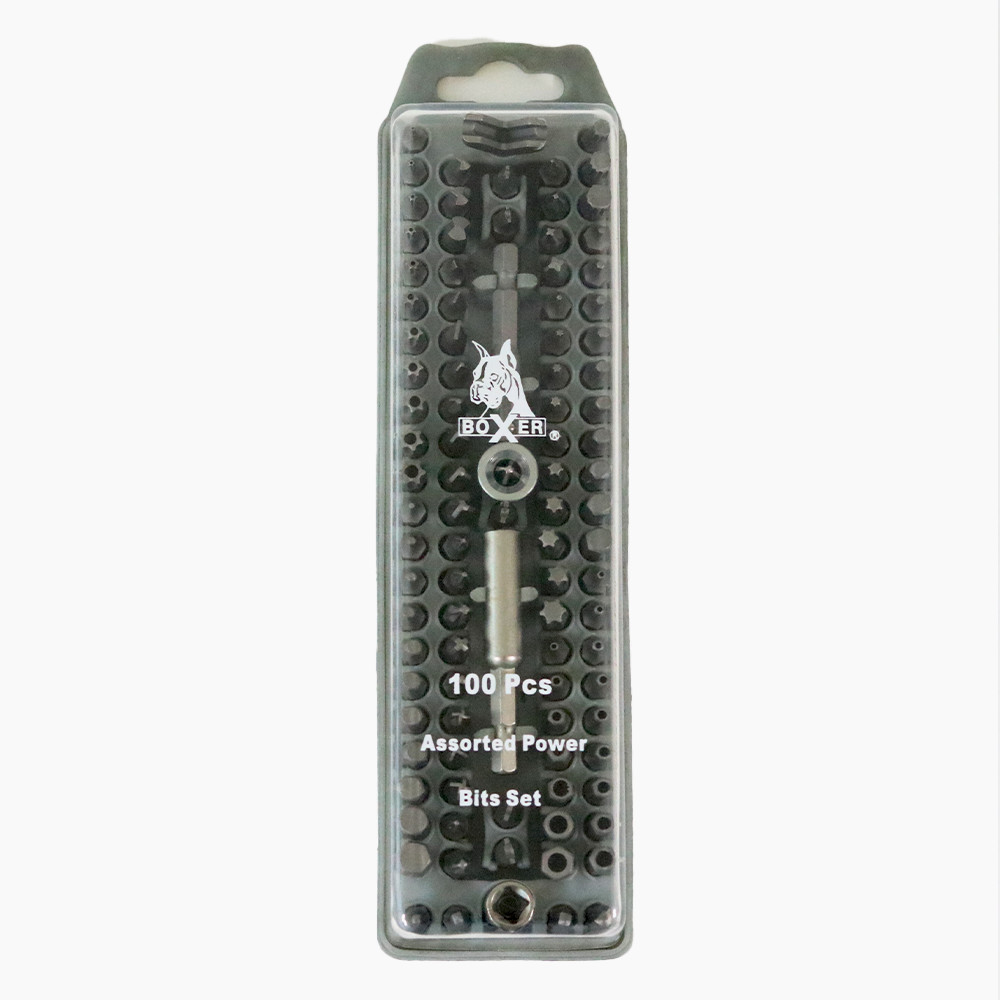 BOXER 1/4″ Tamper 7 Security Hex Bit 100pcs SAE, Metric, Chrome Vanadium Steel