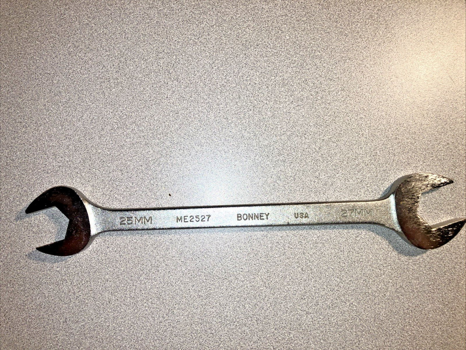 Bonney Tools ME2527 25mm x 27mm Open End Wrench Made In USA Vintage