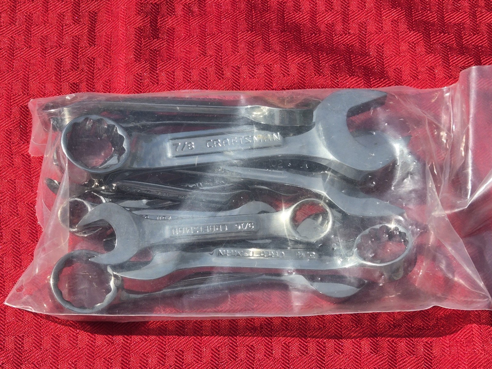 Vntg NOS Craftsman Professional 10pc SAE Stubby Combination Wrench Set VV USA