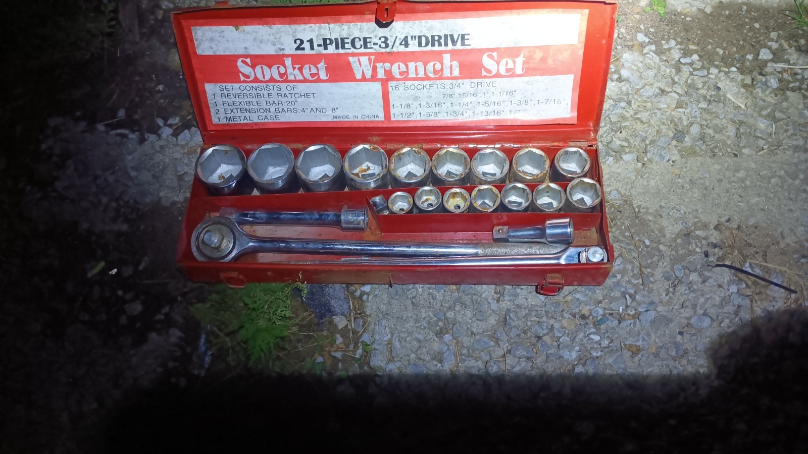 21 Piece 3/4 Socket Set