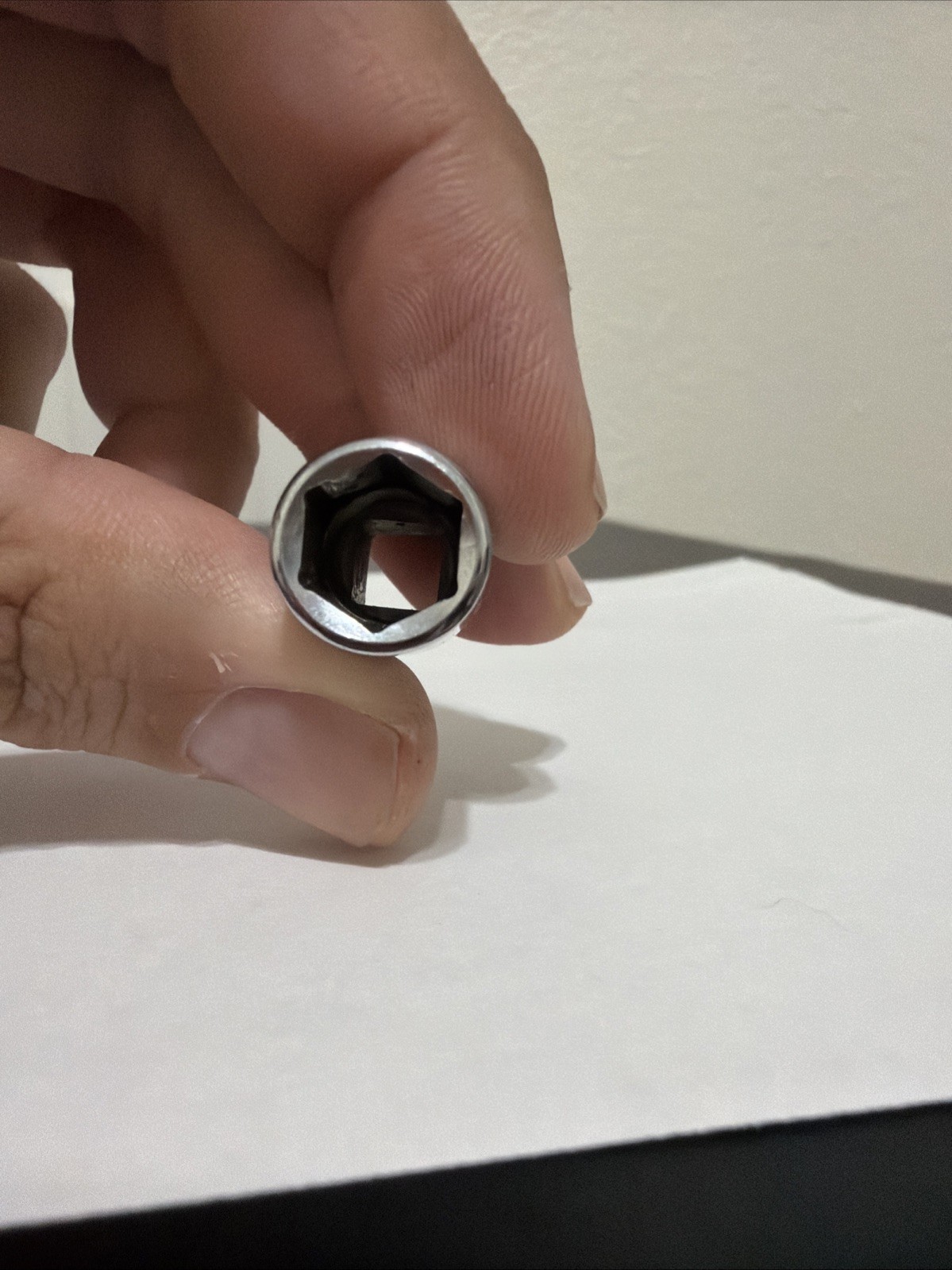 Snap On 1/4″ Drive 3/8″ 6PT SAE Shallow Chrome Socket USA TM12