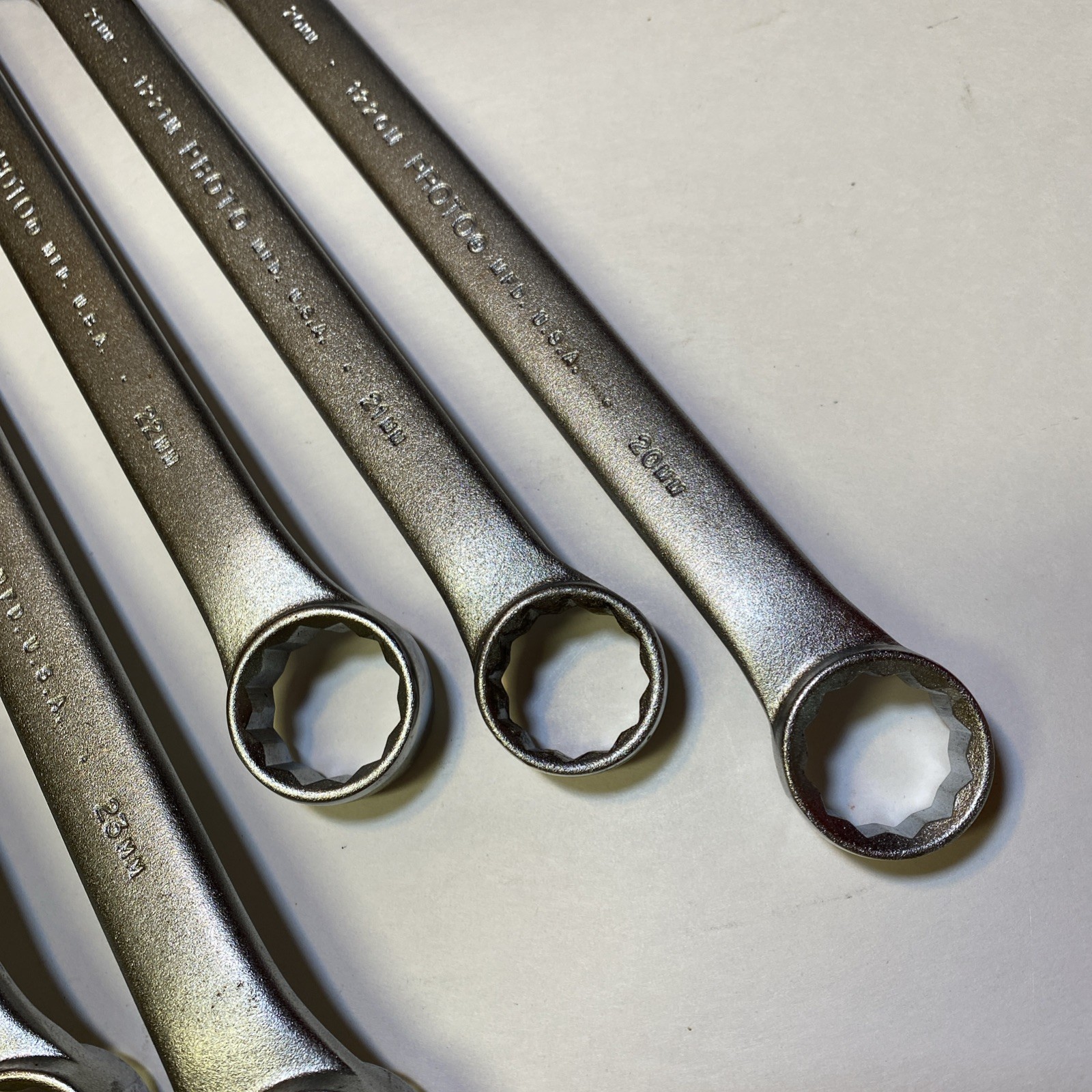 Proto Professional Large Metric Wrenches 8 Piece Set 20mm-30mm USA Made