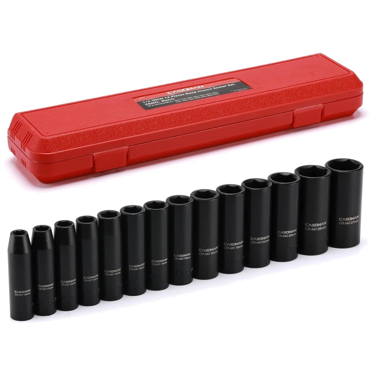 14-Piece 1/2″ Drive Deep Impact Socket Set