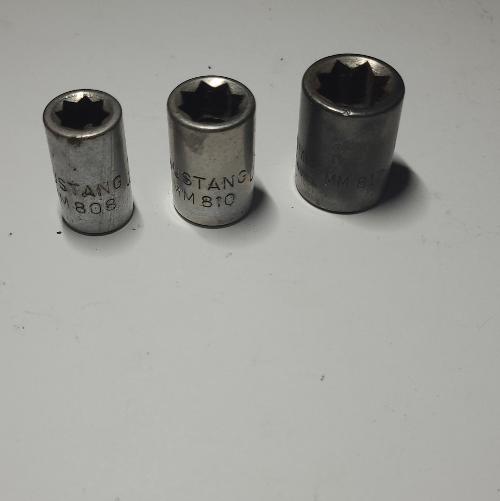 Mustang 1/4″ Drive 8 Point Sockets 3/8 MM812 5/16 MM810 1/4 MM808