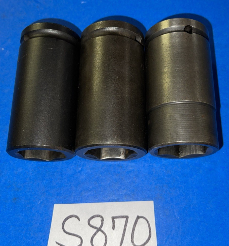 MATCO TOOLS 3 PC. 3/4 DRIVE SAE. DEEP IMPACT SOCKETS 1-1/8, 1-3/16 (30MM), 1-1/4
