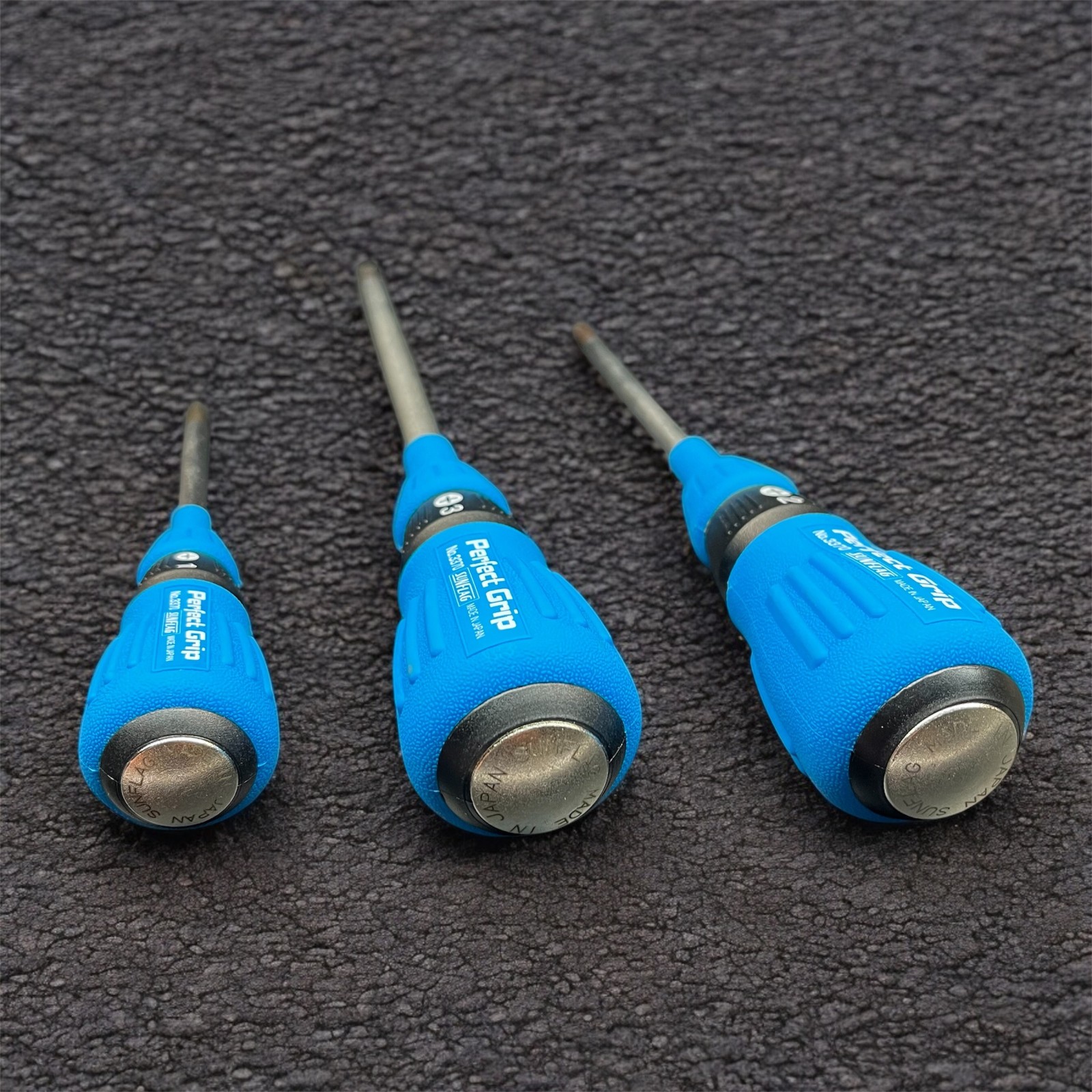 Sunflag 3370 +1 +2 +3 JIS Screwdriver set | Made in Japan | Magnetic |Tang Thru