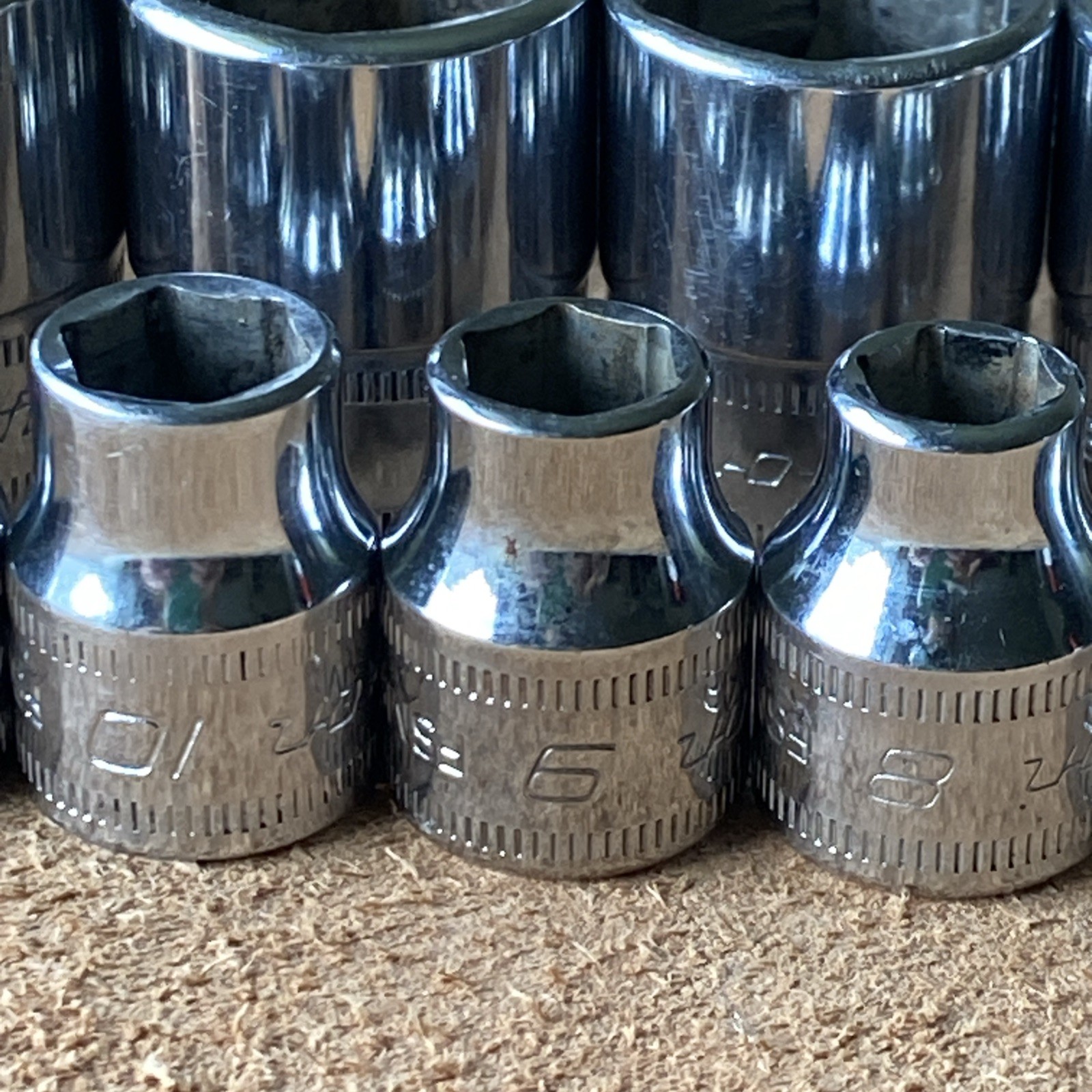 Snap-on 22Pc Metric 3/8 Drive Shallow FSM Socket Set 5.5mm-26mm 6Pt Minty