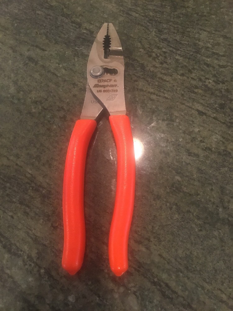 Snap On 137acf 8″ heavy duty talon grip combination pliers orange