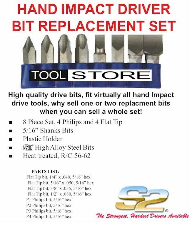 Impact-8 Impact Driver Quality S2 Bit Set Tools