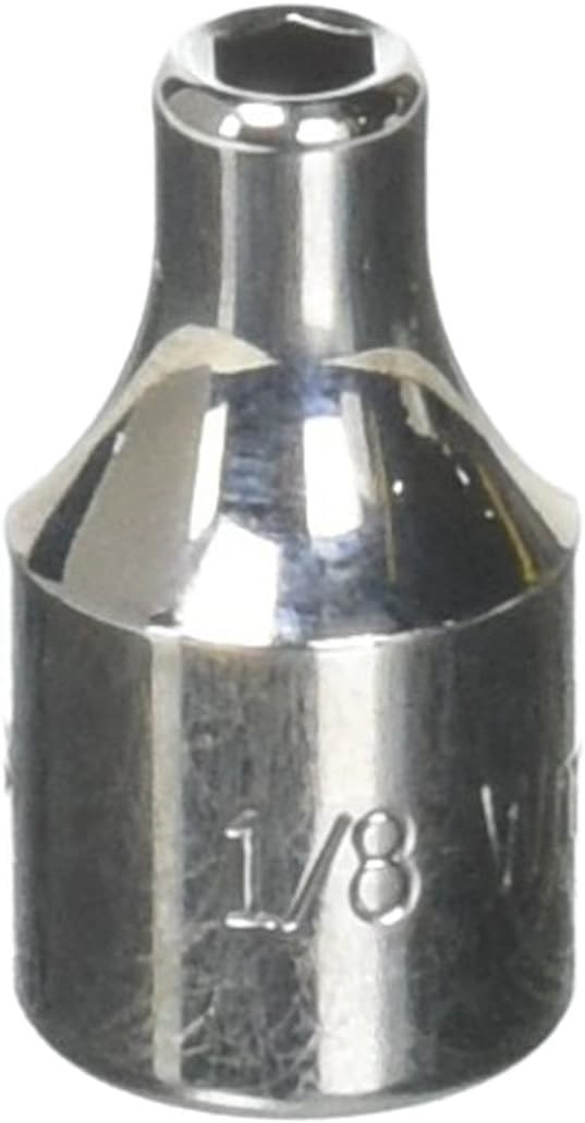 JHWM-604 1/4-Inch Drive Shallow SAE Socket 1/8-Inch Size, High-Polished Chrom…