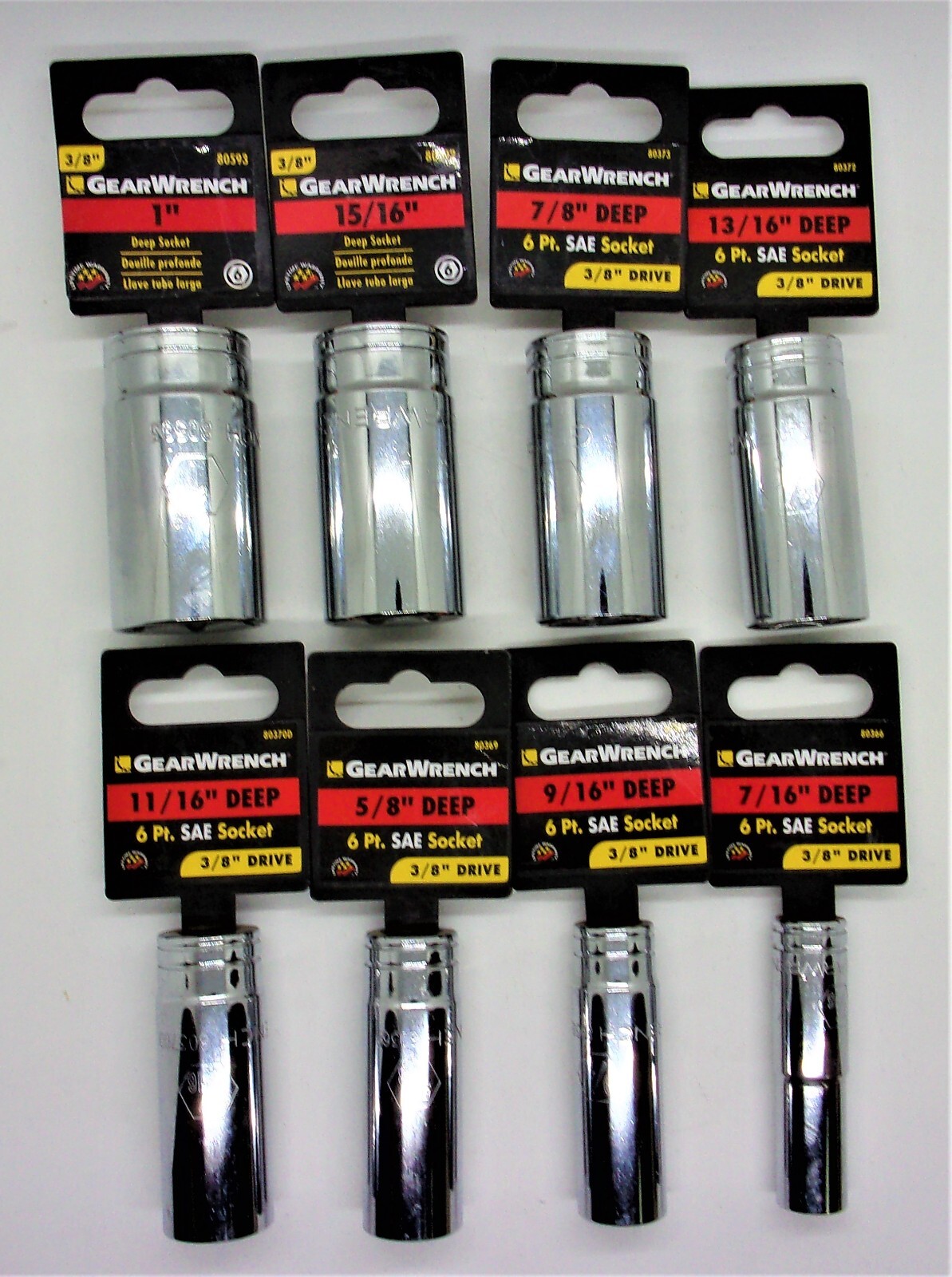 GearWrench 3/8″ Drive 6-Point SAE & Metric Deep Socket (Select Size)