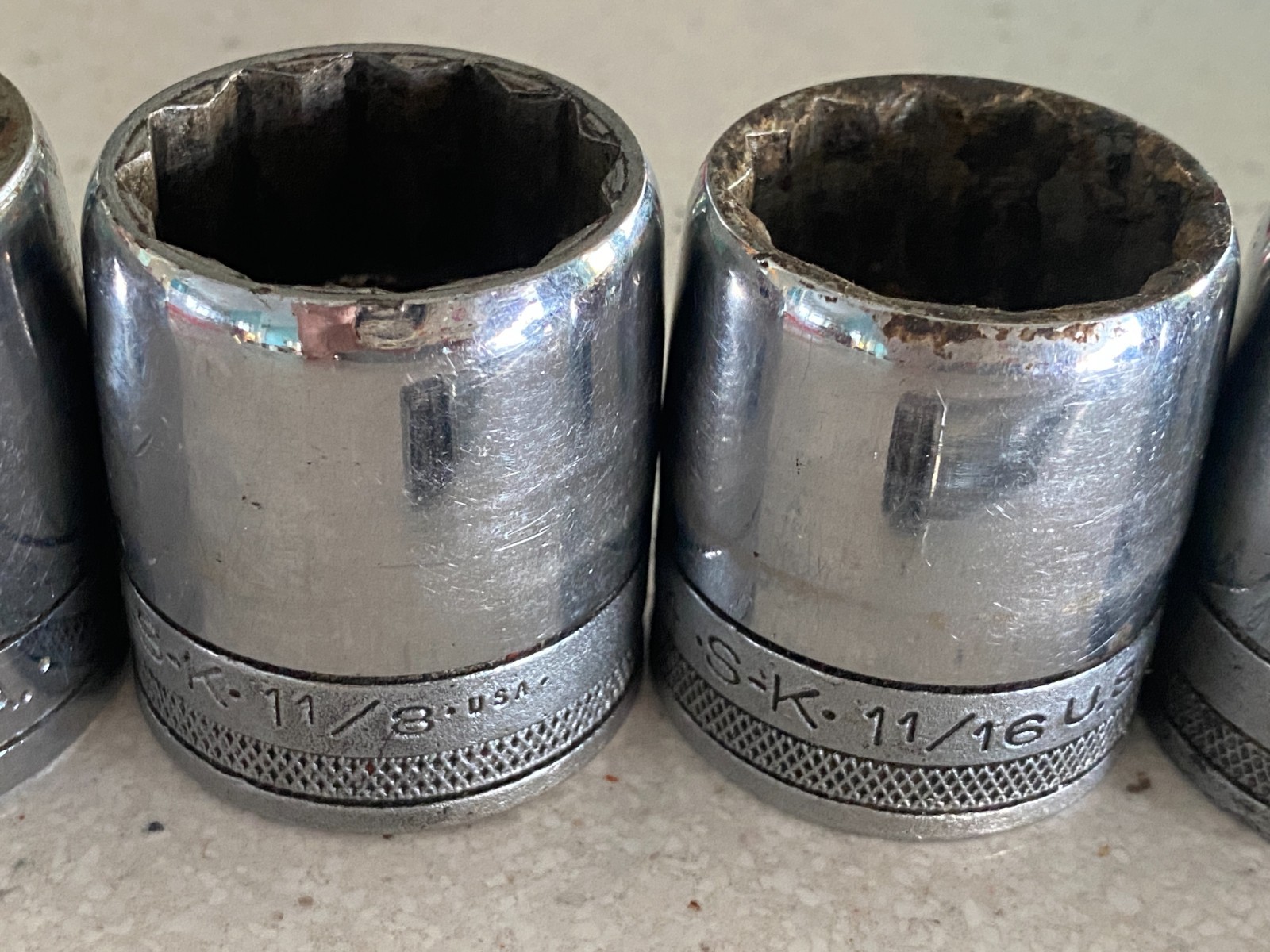 SK Tools USA 1/2″ Drive Socket Lot 12 Point 13 Pieces Used