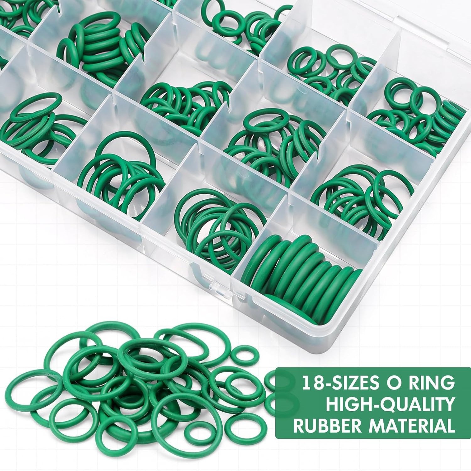 570Pcs Car A/C O-Ring Set Valve Core Set R12 R134a Tire Valve Stem Remover Tool