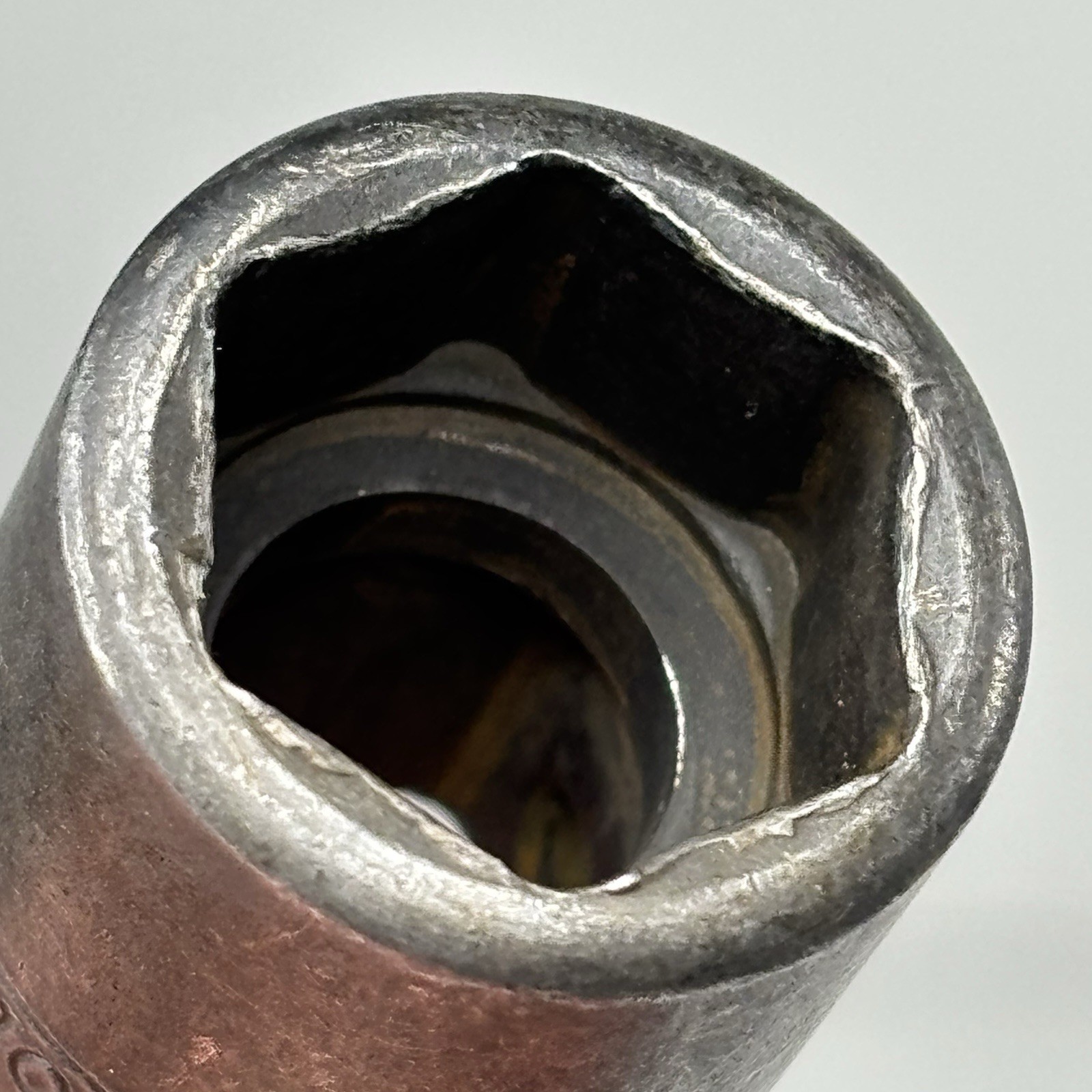 Snap On IMF160 3/8 Dr 6Pt SAE 1/2 Flank Dr Shallow Impact Socket USA VTG 1991