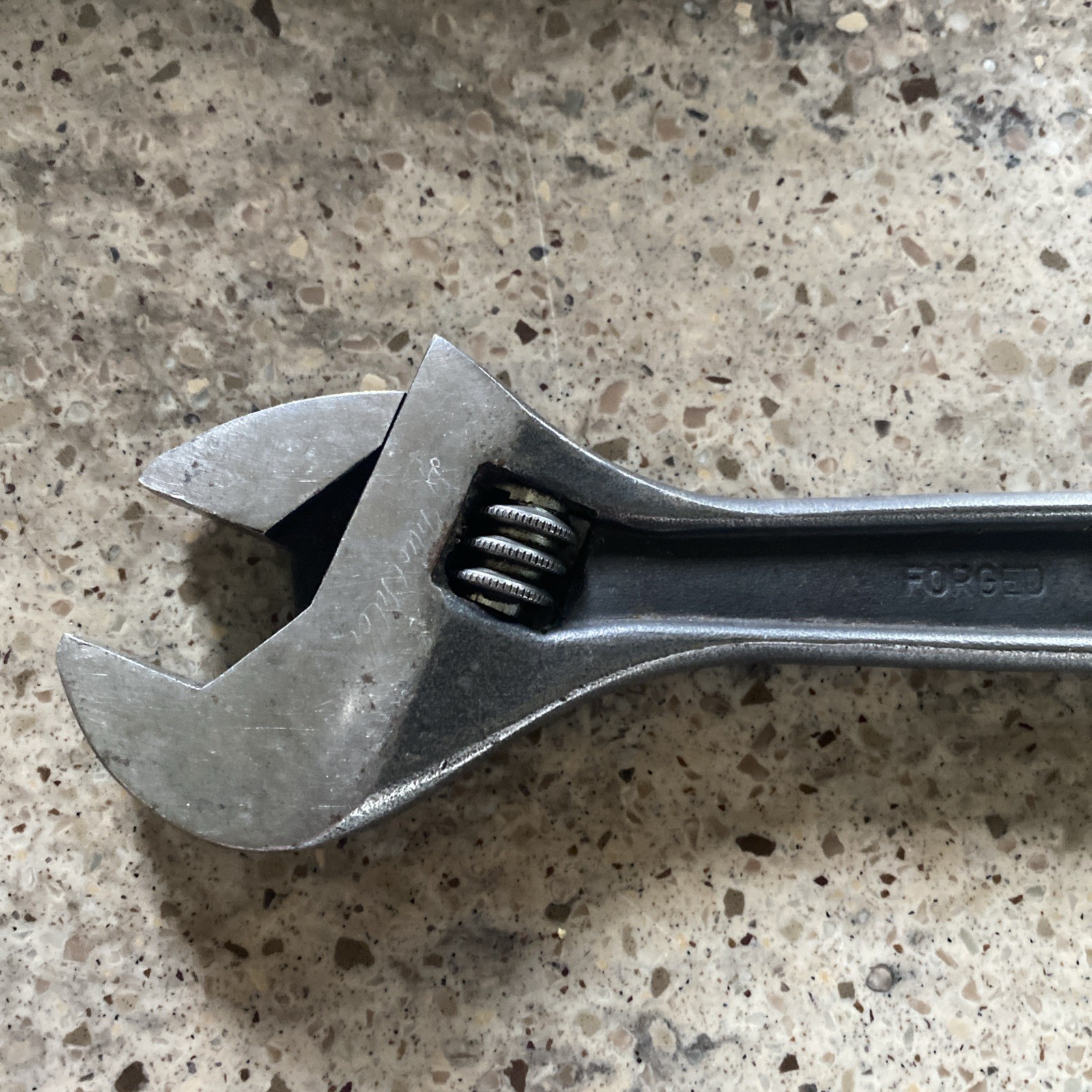 Vintage Crescent Crestoloy 10” Adjustable Wrench Made In USA Black Oxide