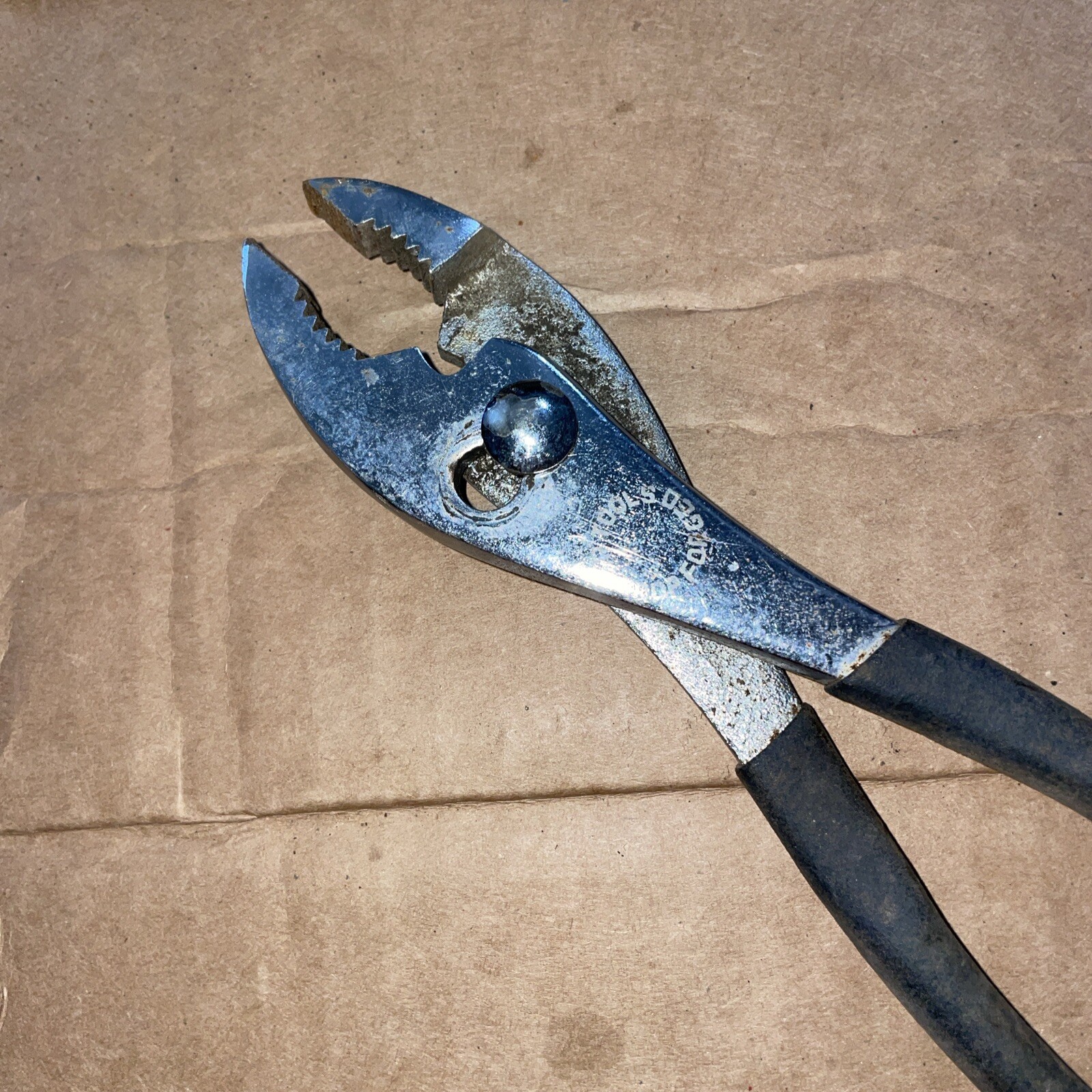 KR Tools USA 8” Black Soft Grip Slip Joint Pliers See Photos !