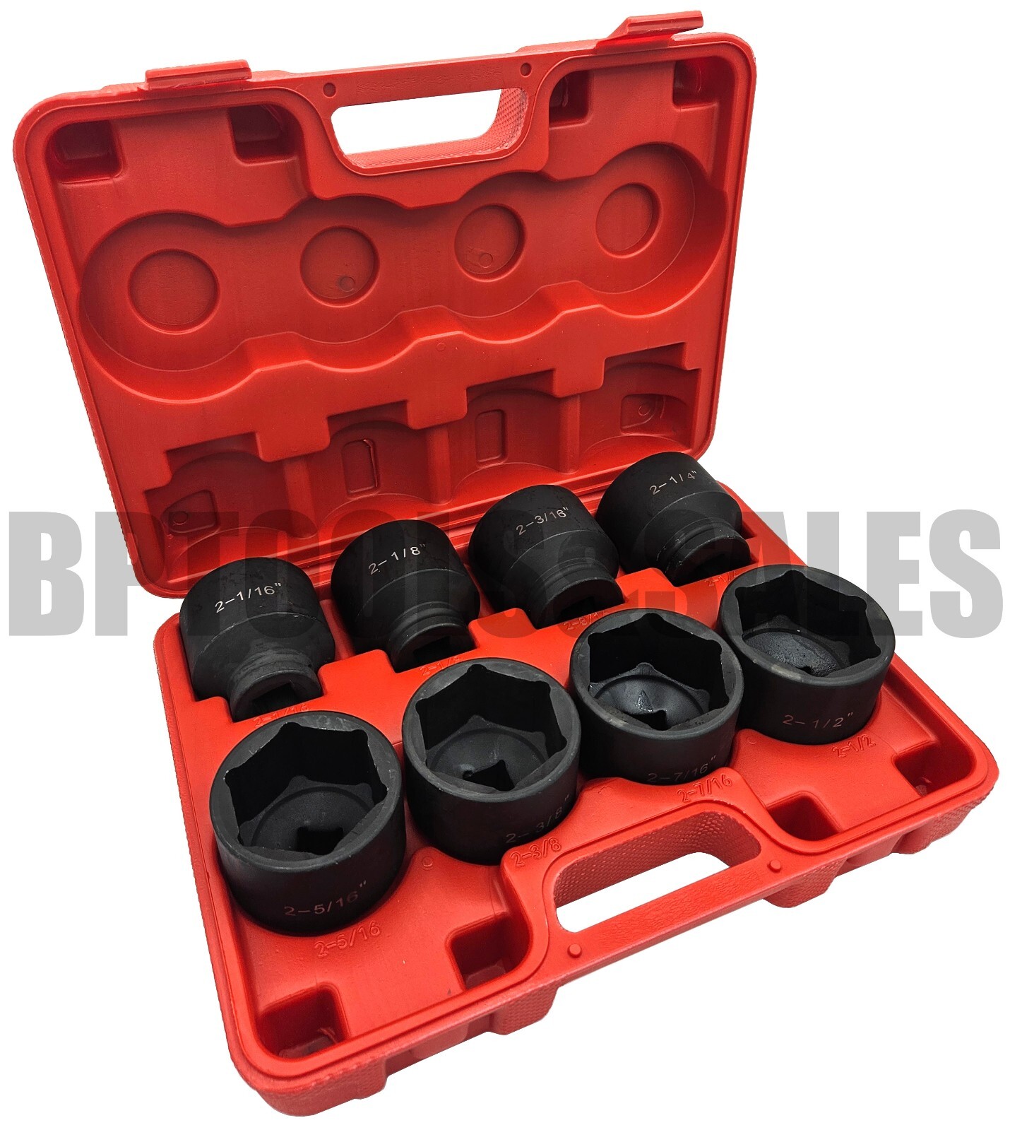 9pc 3/4″ Dr. Jumbo Shallow Air Impact Socket Set (SAE) 6-Point CR-MO