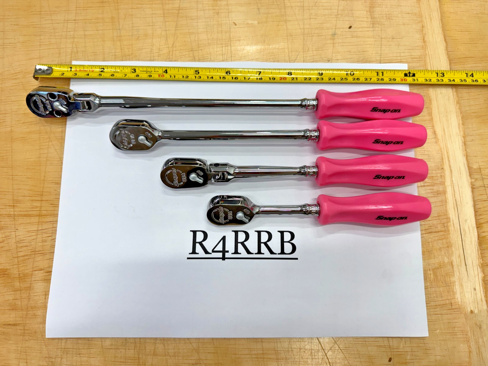 Snap-on Tools USA NEW GUY MARTIN PINK 4pc 1/4″ Drive Assorted Ratchet Set RARE