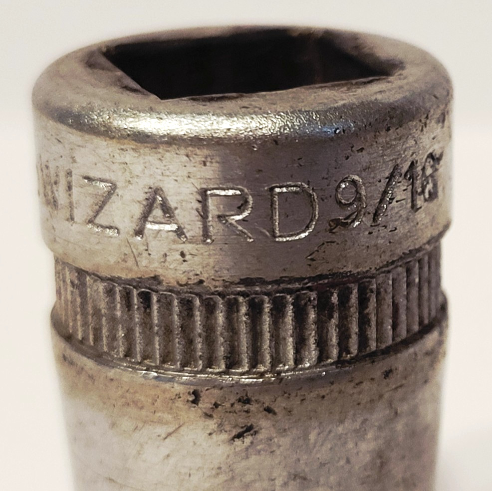 Vintage WIZARD 12 Point Socket 9/16. H2660 1/2” Drive Made in USA