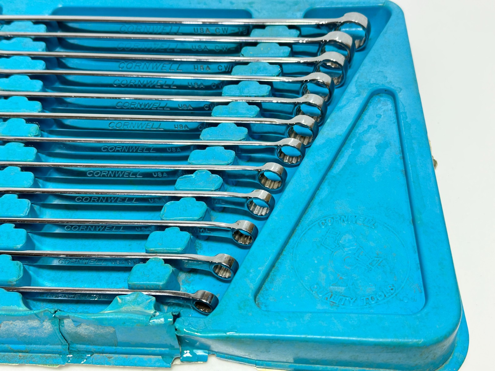 Cornwell USA WCM112LST 12pc Metric 8-19mm Extra Long Combination Wrench Set VTG