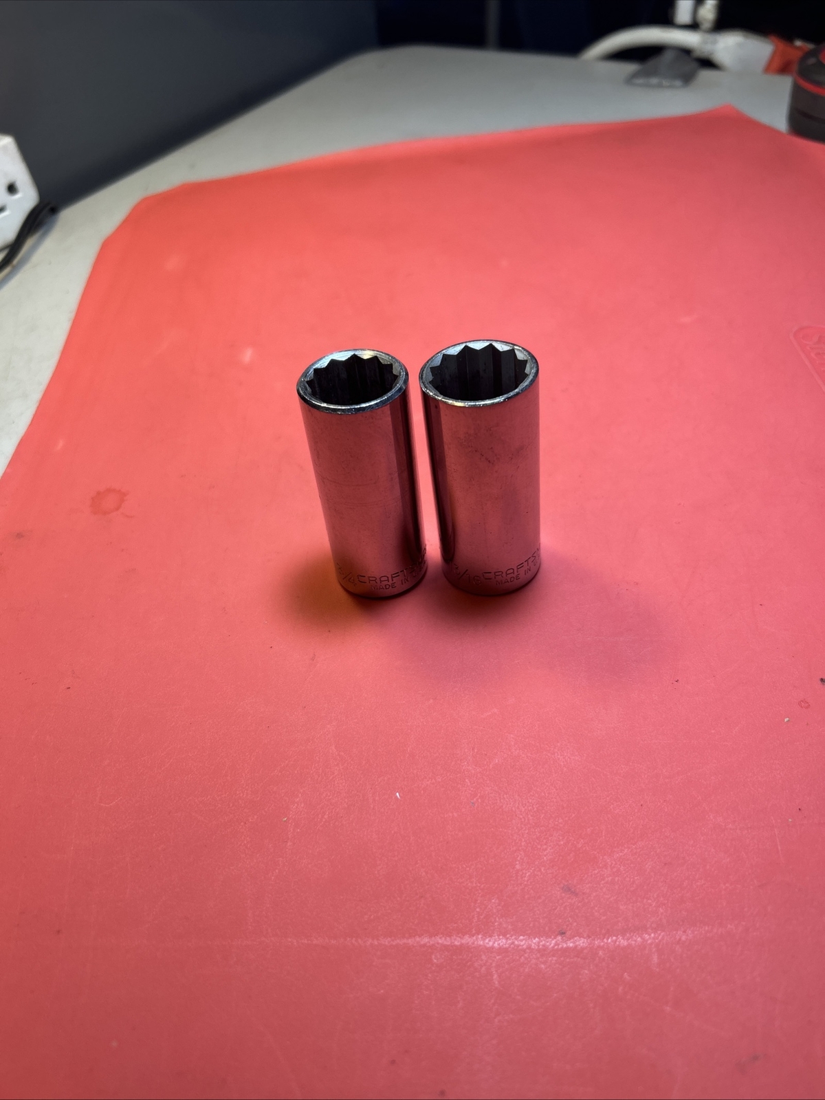 Craftsman – Lot Of 2 Deep Sockets,3/8″ Drive, (-EE- Series) 3/4” & 13/16” USA
